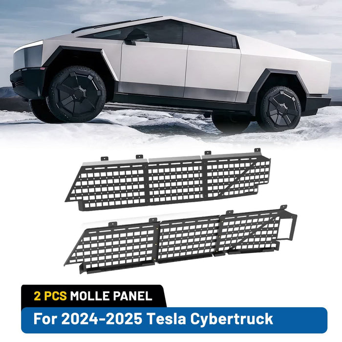 WOLFSTORM Truck Bed Molle Panels（2 PCS）, Compatible with Tesla Cybertruck Accessories, Suitable for Tesla Cybertruck 2024 2025