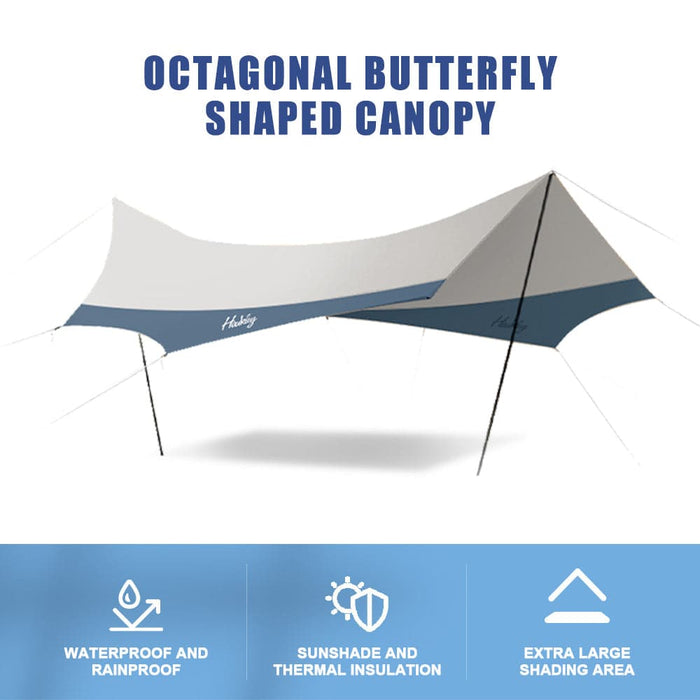 HAWKLEY Octagonal Canopy Camping Tent Tarps - WOLFSTORM