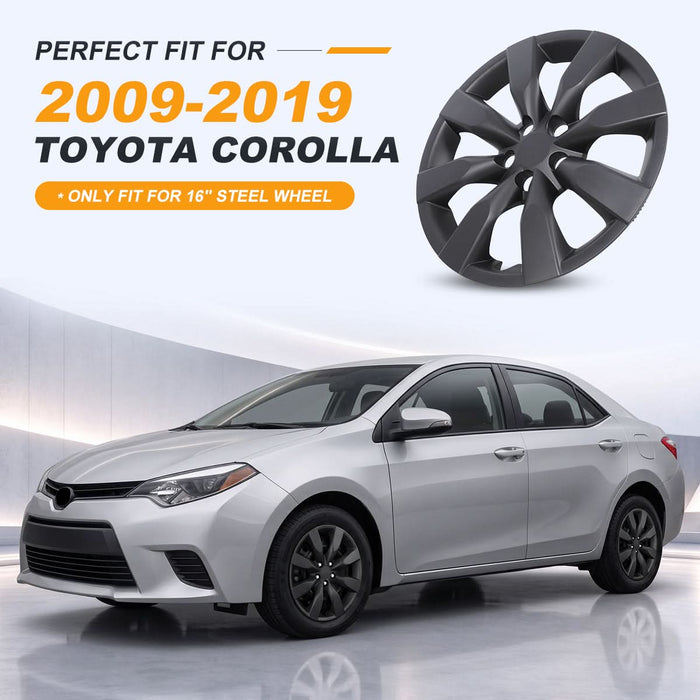 WOLFSTORM 4-Pack 16 Inch Wheel Rim Cover Hubcaps for 2014-2016 TOYOTA COROLLA