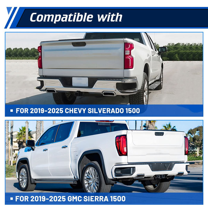 WOLFSTORM Rear Bumper for 2019-2025 GMC sierra 1500 & 2019-2025 Chevrolet Silverado 1500