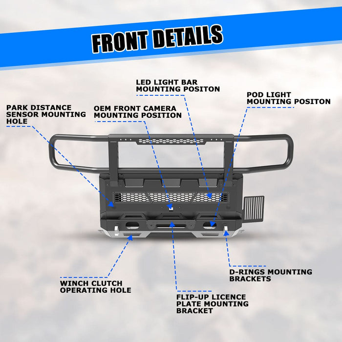 WOLFSTORM Front Bumper for 2024-2026 Toyota Land Cruiser LC250
