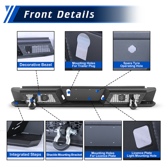 Parachoques trasero WOLFSTORM para camioneta Ford F-150 2015-2020