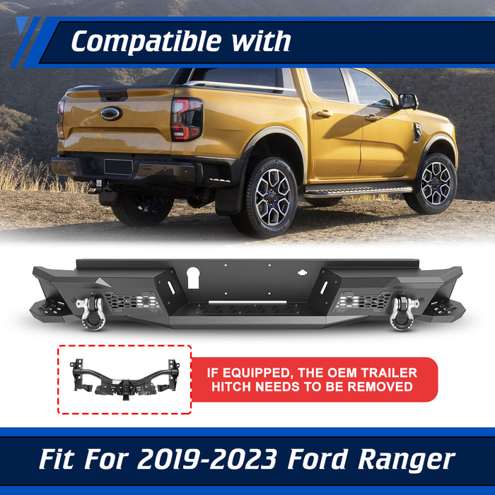 Ford Ranger Now Rear Bumper WOLFSTORM Rear Bumper for 2019-2023 Ford Ranger