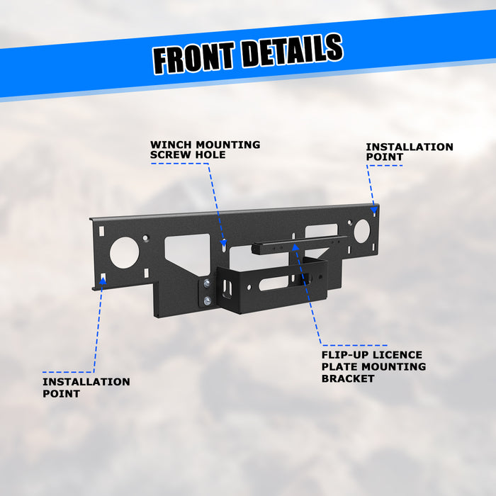 WOLFSTORM Winch Plate for 2013-2018 Dodge RAM 1500 & 2019-2024 CLASSIC