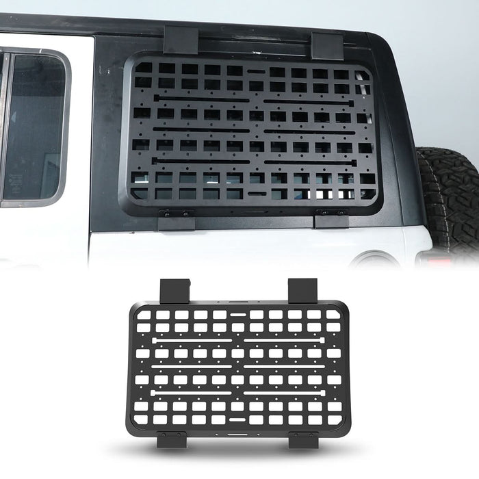 WOLFSTORM Rear Window Molle Panel for The 2018-2025 Jeep Wrangler JL 4 Door, Modular Storage Panel System Rear Window Protective Decoration