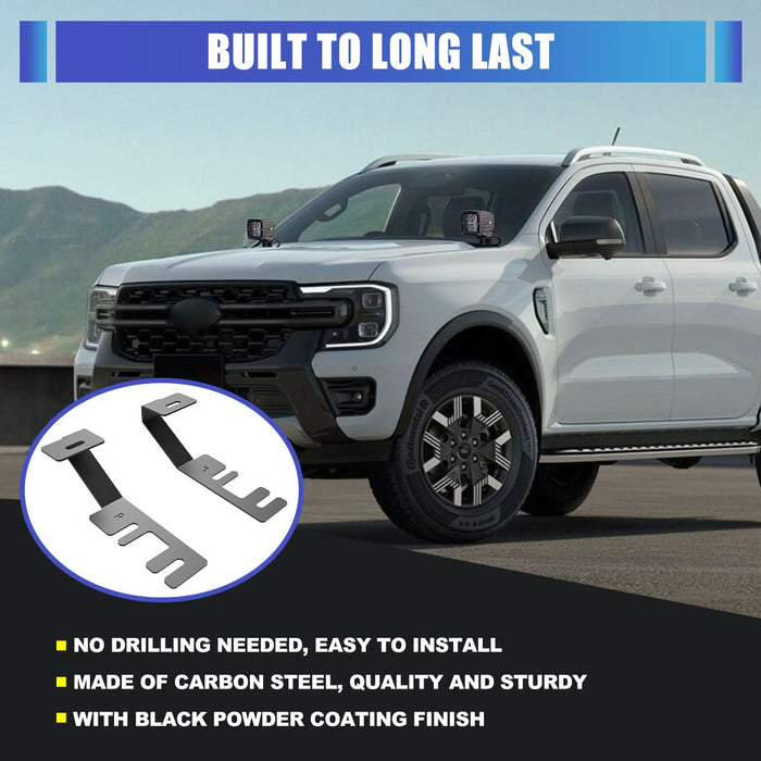 WOLFSTORM A-Pillar LED Lights Bar Mounting Brackets for 2004-2014 Ford F-150