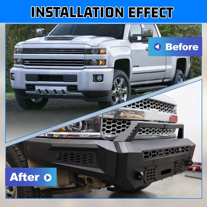 WOLFSTORM Front Bumper for 2015-2019 Chevy Silverado 2500/3500/2500 HD/3500 HD