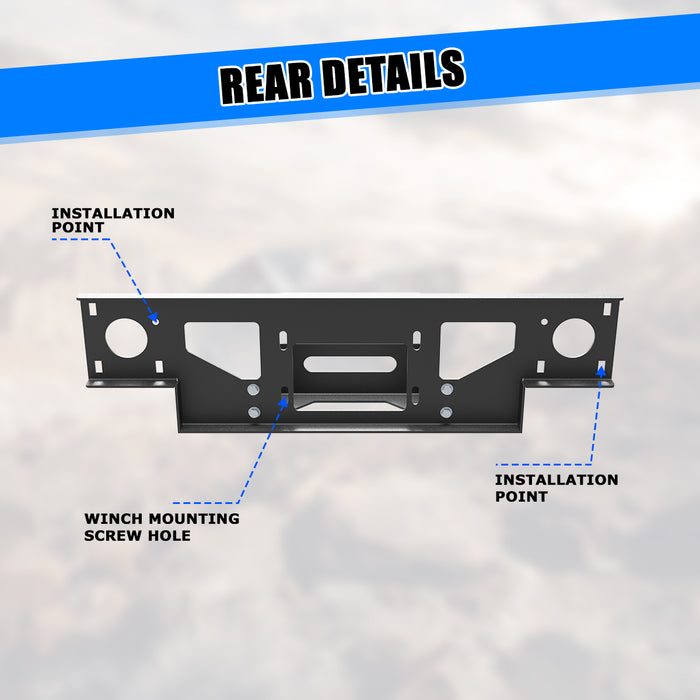 WOLFSTORM Winch Plate for 2013-2018 Dodge RAM 1500 & 2019-2024 CLASSIC