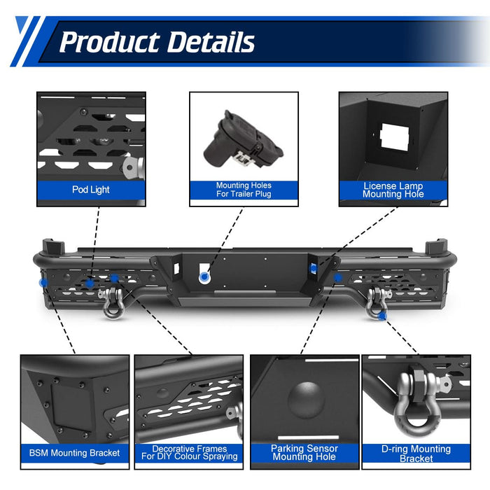 WOLFSTORM Rear Bumper for 2022-2025 Nissan Frontier