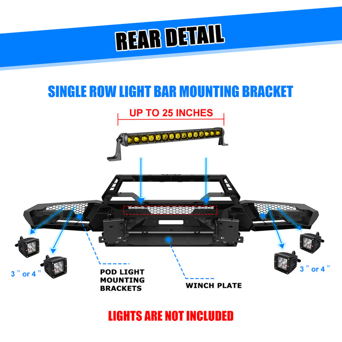 WOLFSTORM Front Bumper for 2024 - 2026 Toyota Tacoma