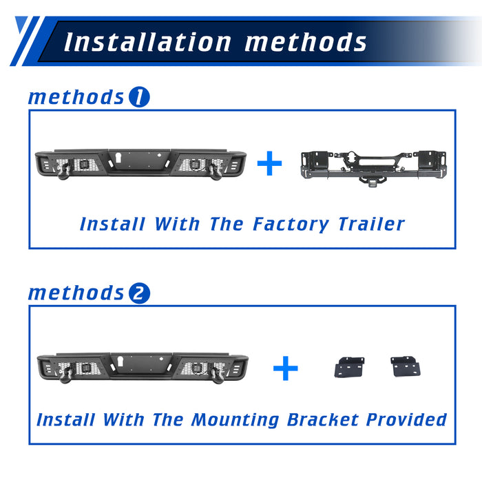 WOLFSTORM Rear Bumper for 2015-2020 Ford F-150