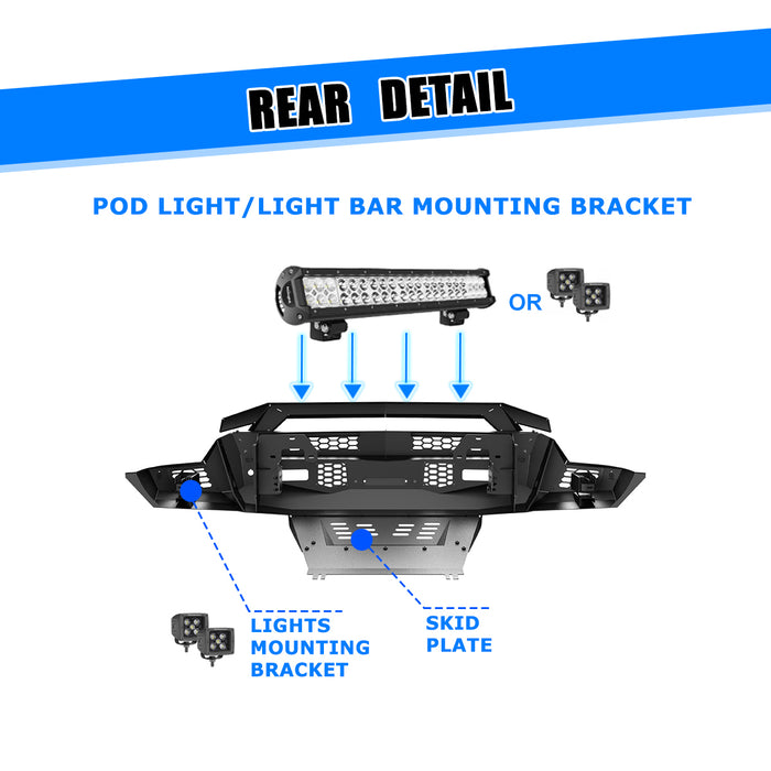 WOLFSTORM Front Bumper for 2022-2026 chevrolet silverado 1500