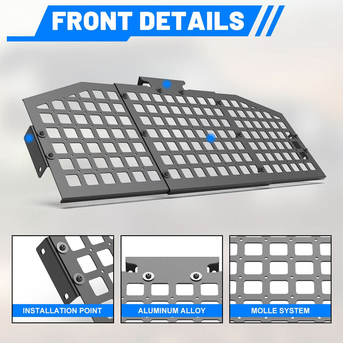 WOLFSTORM Rear Roll Bar Molle Panel for 2018-2025 Jeep Wrangler JL 4-Door
