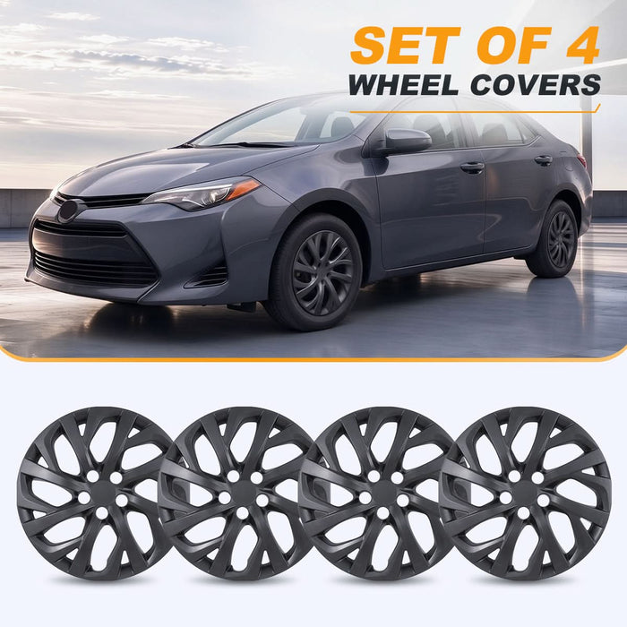 WOLFSTORM 16 Inch Hubcaps Wheel Cover Fit for 2017-2019 TOYOTA COROLLA