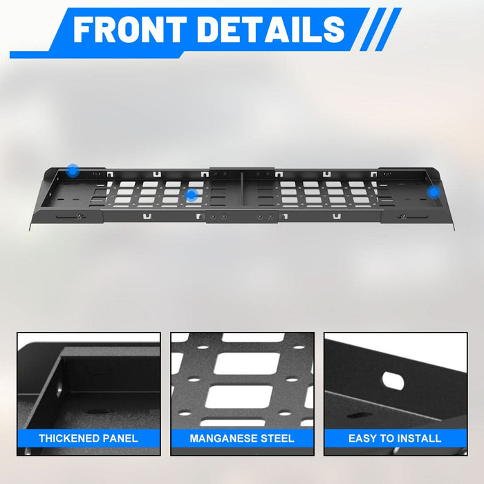 Wolfstorm Rear Window Flank Panel & Interior Storage Rear Trunk Cargo Rack Basket Tray Interior Storage Luggage Carrier for 2024-2025 TOYOTA LAND CRUISER