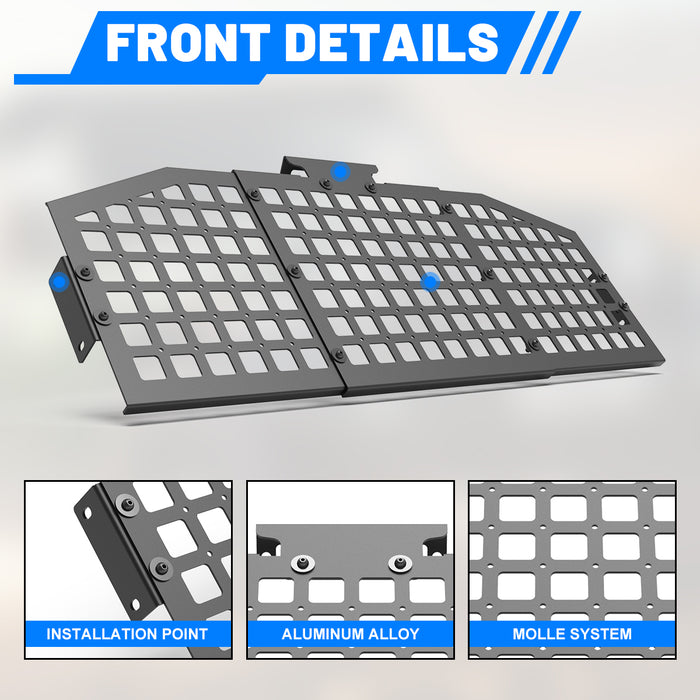 WOLFSTORM Rear Roll Bar Molle Panel for 2018-2026 Jeep Wrangler JL 4-Door