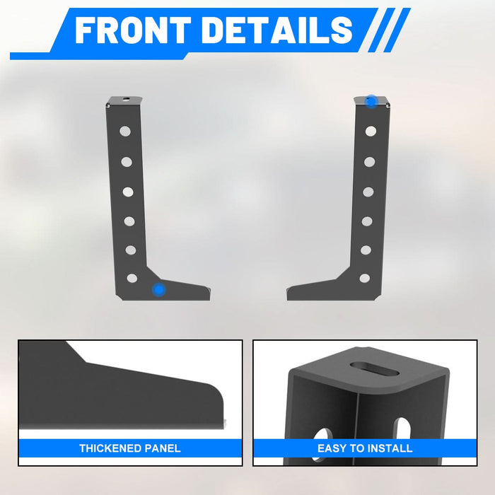 2PCS Steel Car Cargo Box Reinforcement L-shaped Bracket For 2024-2026 TOYOTA TACOMA