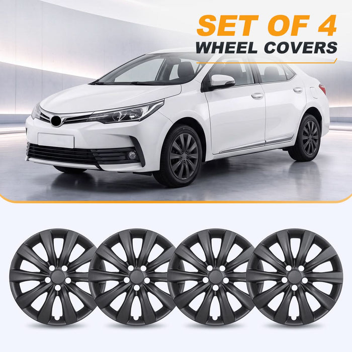 WOLFSTORM 4-Pack 16 Inch Wheel Rim Cover Hubcaps for 2009-2013 TOYOTA COROLLA