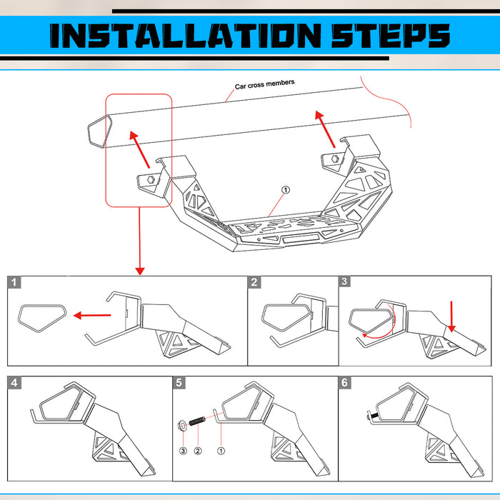 Escalones laterales WOLFSTORM para Ford Bronco 2021-2023