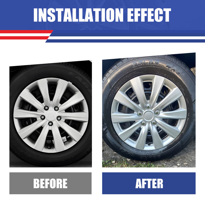 WOLFSTORM 16 Inch Hubcaps Wheel Cover w/Decorative Screws Fit for 2009-2013 TOYOTA COROLLA
