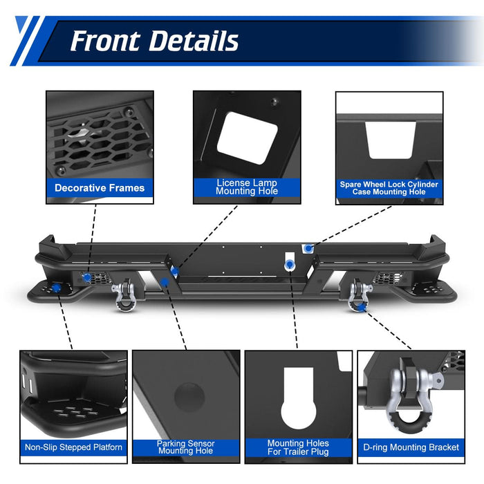 WOLFSTORM Rear Bumper for Dodge 2025 Ram 1500