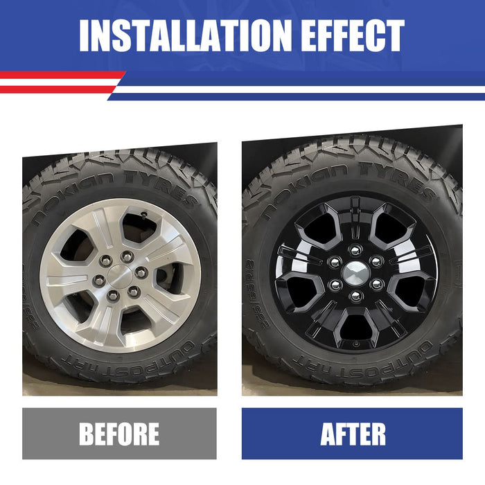 WOLFSTORM 4-Pack 18 Inch Wheel Rim Cover Hubcaps for 2014-2019 Chevy Silverado 1500