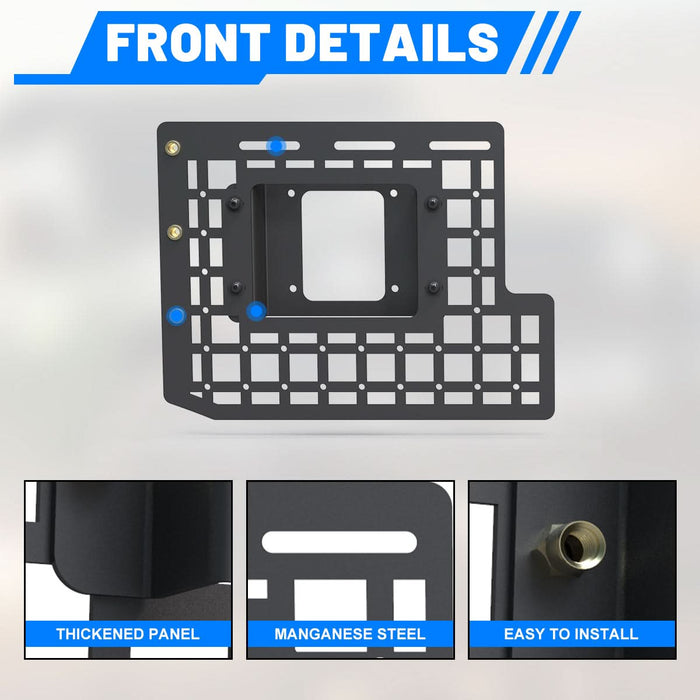 WOLFSTORM Front Door Pocket Molle Panel for 2015-2025 Ford F-150£¨5.5 Short Bed£©