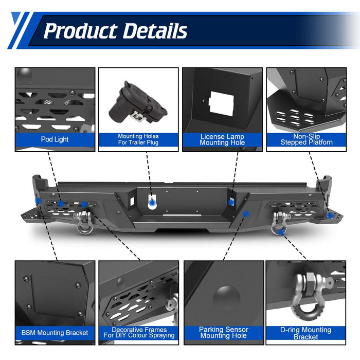 WOLFSTORM Rear Bumper for 2022-2025 Nissan Frontier