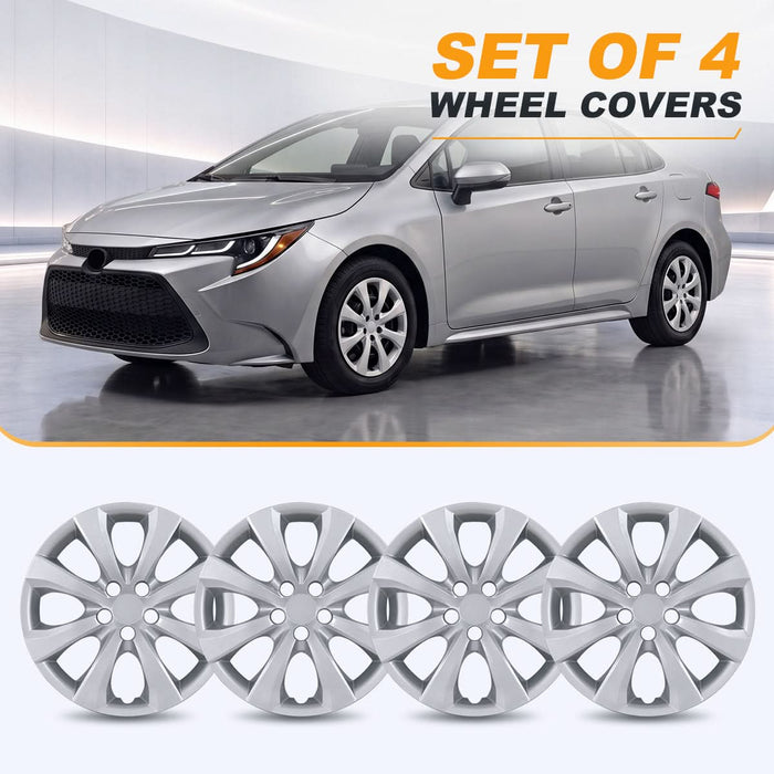 WOLFSTORM 4-Pack 16 Inch Wheel Rim Cover Hubcaps for 2020-2026 TOYOTA COROLLA