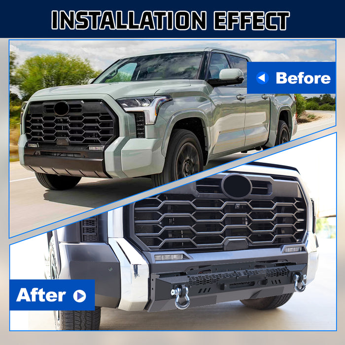 WOLFSTORM Front Bumper For 2022-2026 Toyota Tundra Pickup Truck