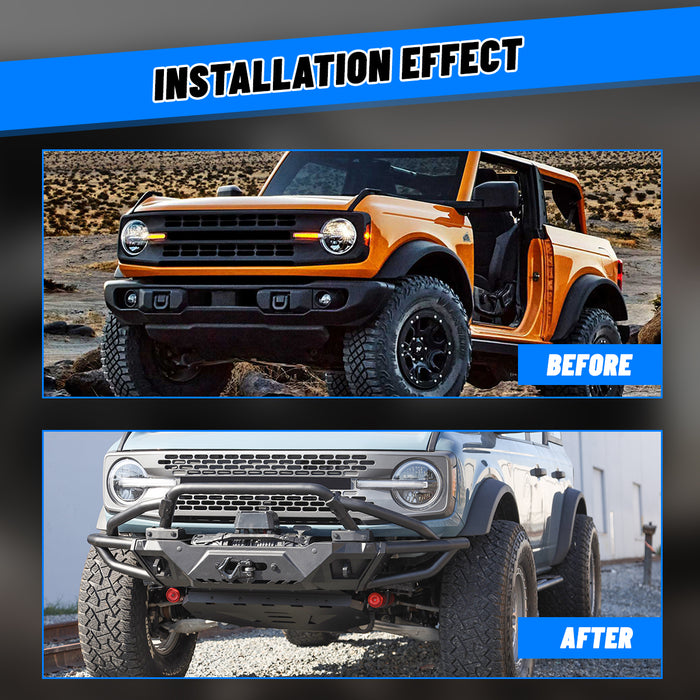 WOLFSTORM Front Bumper for Ford Bronco 2021 - 2026(Not for Bronco Sport) Offroad Bumper