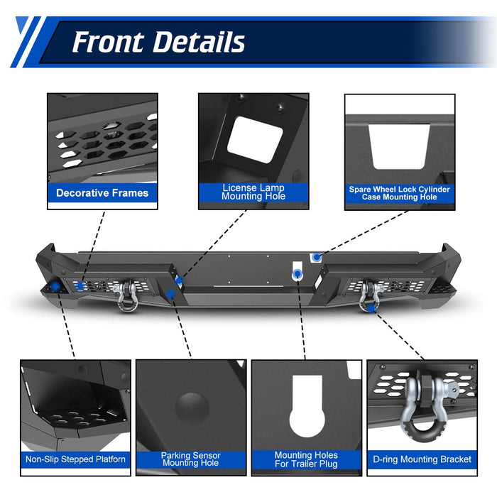 WOLFSTORM Rear Bumper for Dodge 2025 Ram 1500