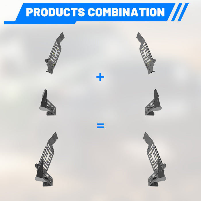 WOLFSTORM Modular Storage System for 2024-2025 Toyota Land Cruiser | Rear Window Flank Panel, Storage Pockets & Cargo Basket Bundle