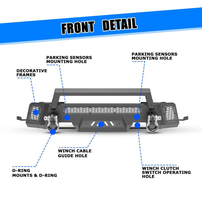 WOLFSTORM Front Bumper for 2019-2023 Ford Ranger