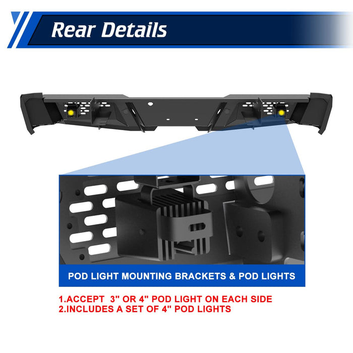 WOLFSTORM Rear Bumper for 1999-2016 FORD F-250/F-350