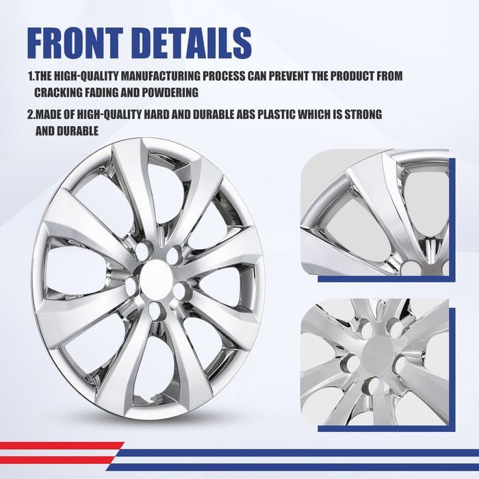 WOLFSTORM 4-Pack 16 Inch Wheel Rim Cover Hubcaps for 2020-2026 TOYOTA COROLLA