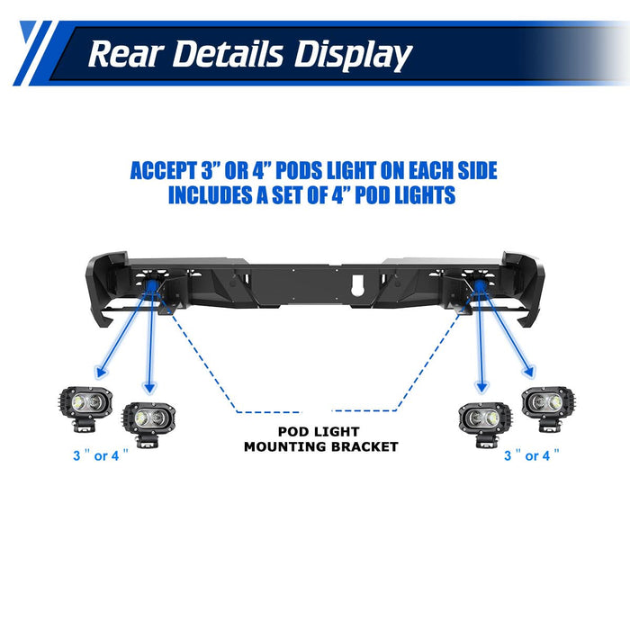 WOLFSTORM Rear Bumper for 2022-2025 Nissan Frontier