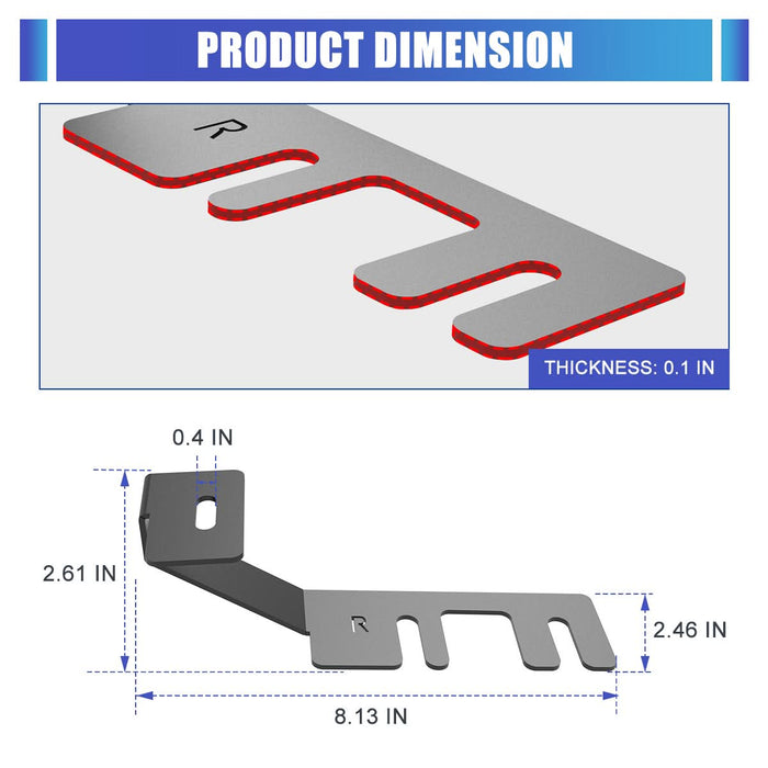 WOLFSTORM A-Pillar LED Lights Bar Mounting Brackets for 2004-2014 Ford F-150