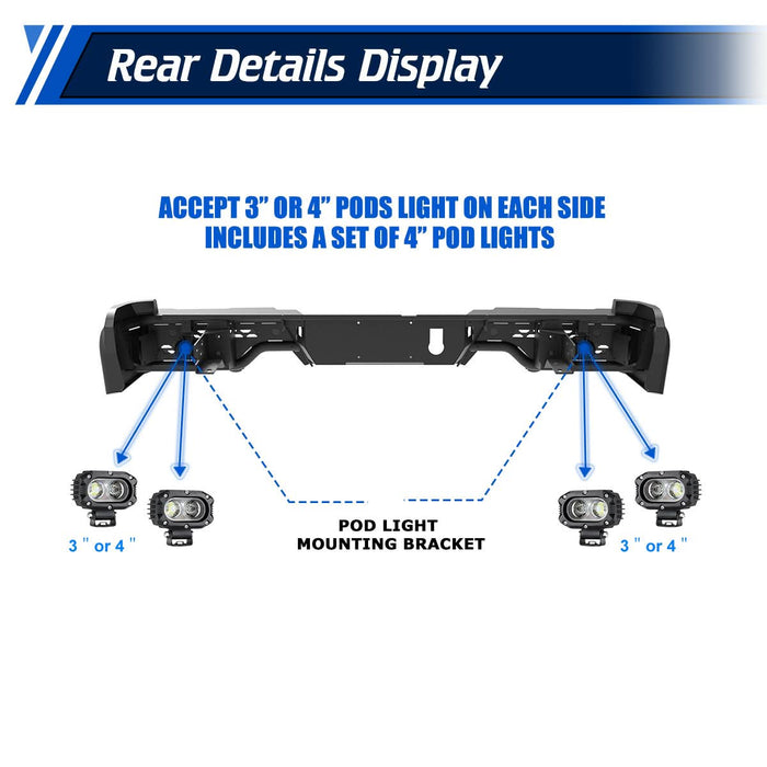 WOLFSTORM Rear Bumper for 2022-2025 Nissan Frontier