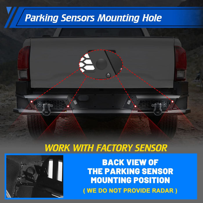 WOLFSTORM Rear Bumper for 2016-2023 TOYOTA TACOMA