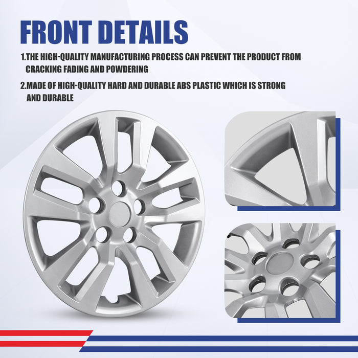 WOLFSTORM 4-Pack 16 Inch Wheel Rim Cover Hubcaps for 2013-2018 Nissan Altima Sedan