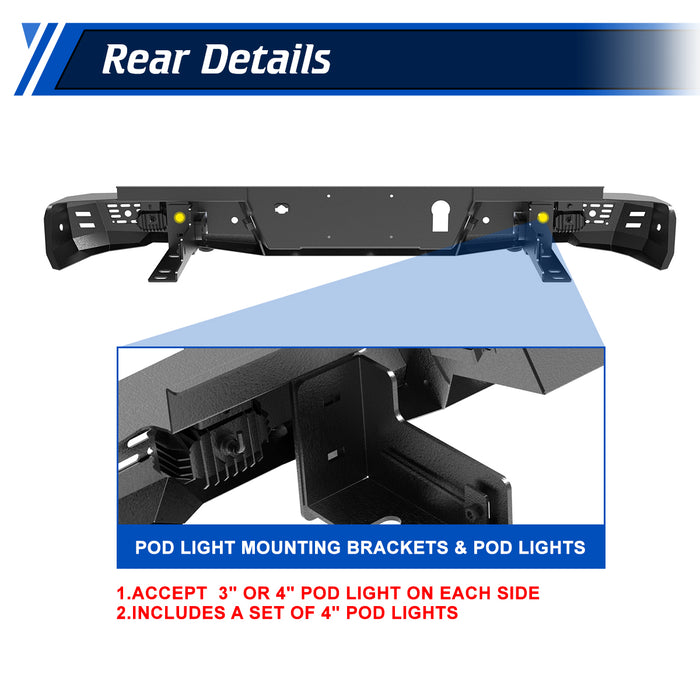 WOLFSTORM Rear Bumper for 2024-2026 Ford Ranger