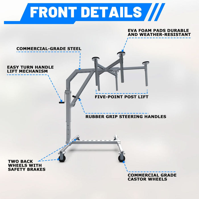 Hard Top Removal Lift & Hoist for 2007-Present Jeep Wrangler JK & JL (2/4 Door) and 2021-2025 Ford Bronco 4-Door ¨C Quick & Easy Assembly, Compatible with Lifted Jeeps