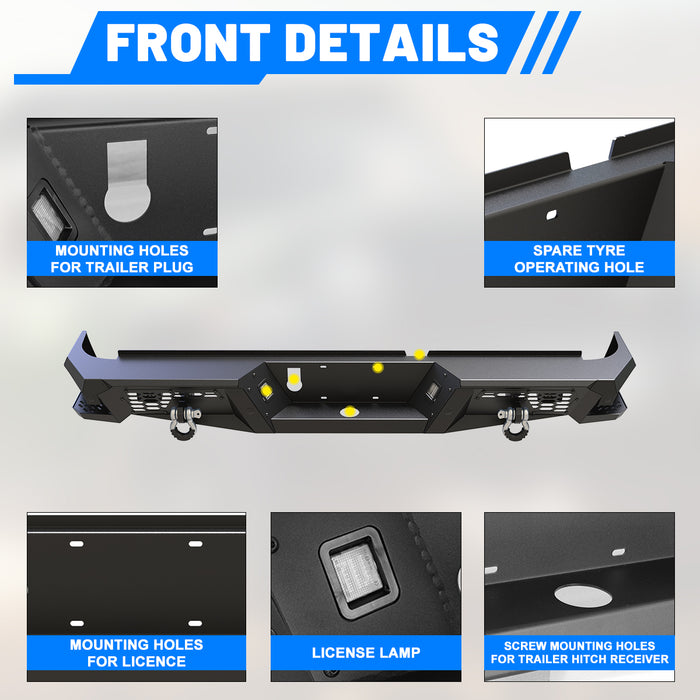 Pare-chocs arrière WOLFSTORM pour Dodge Ram 1500 2009-2018