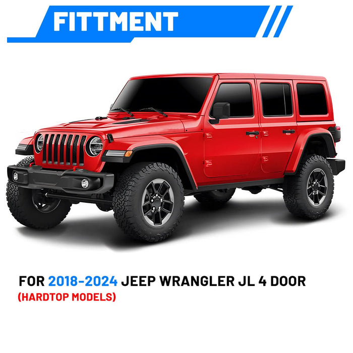 WOLFSTORM Rear Window Molle Panel for The 2018-2025 Jeep Wrangler JL 4 Door, Modular Storage Panel System Rear Window Protective Decoration