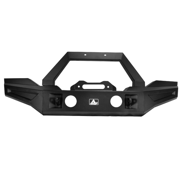 Front Bumper with Winch Installation Place and D-Ring Shackles for Jeep Wrangler JL/JLU and Gladiator JT - WOLFSTORM 