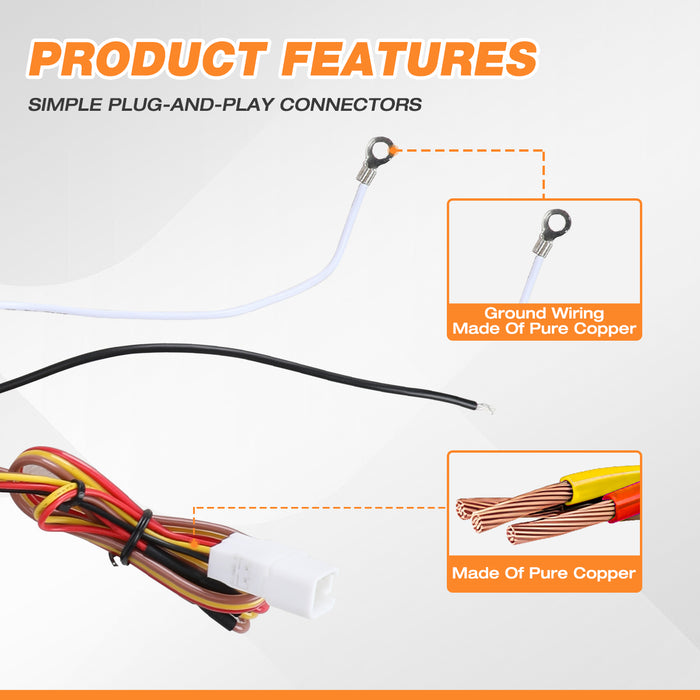4-Pin Trailer Wiring Harness, Fits for Toyota RAV4 & Mitsubishi Outlander From Wolfstorm