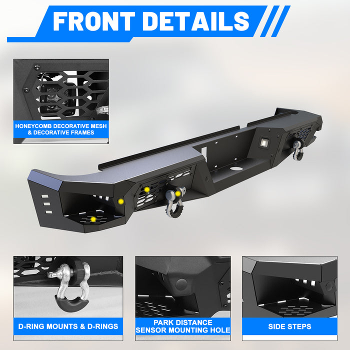 Pare-chocs arrière WOLFSTORM pour Dodge Ram 1500 2009-2018