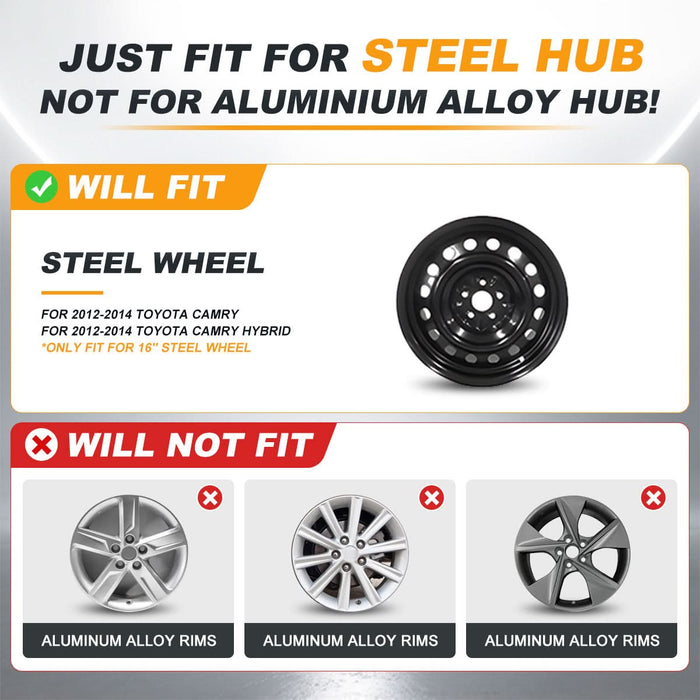 WOLFSTORM 4-Pack 16 Inch Wheel Rim Cover Hubcaps for 2012-2014 TOYOTA CAMRY