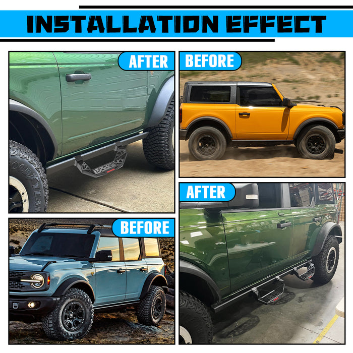 Escalones laterales WOLFSTORM para Ford Bronco 2021-2023